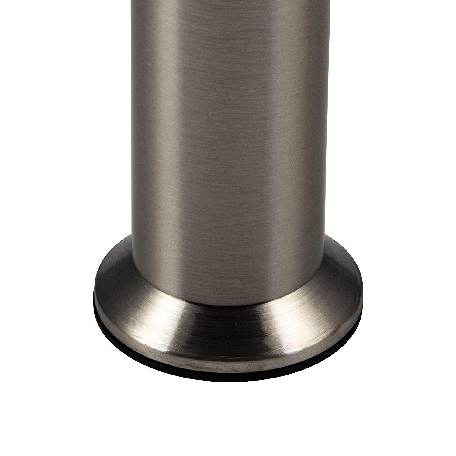 Gedotec 4X Pies de Muebles Pata de Mueble Pie Ajustable Acero Finish Altura Regulable + 10MM - Aspecto de Acero Inoxidable, 200 mm