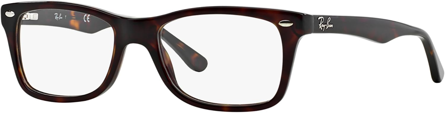 Ray-Ban Rx5228 Square Prescription Eyeglass Frames Dark Havana/Demo 53 Millimeters