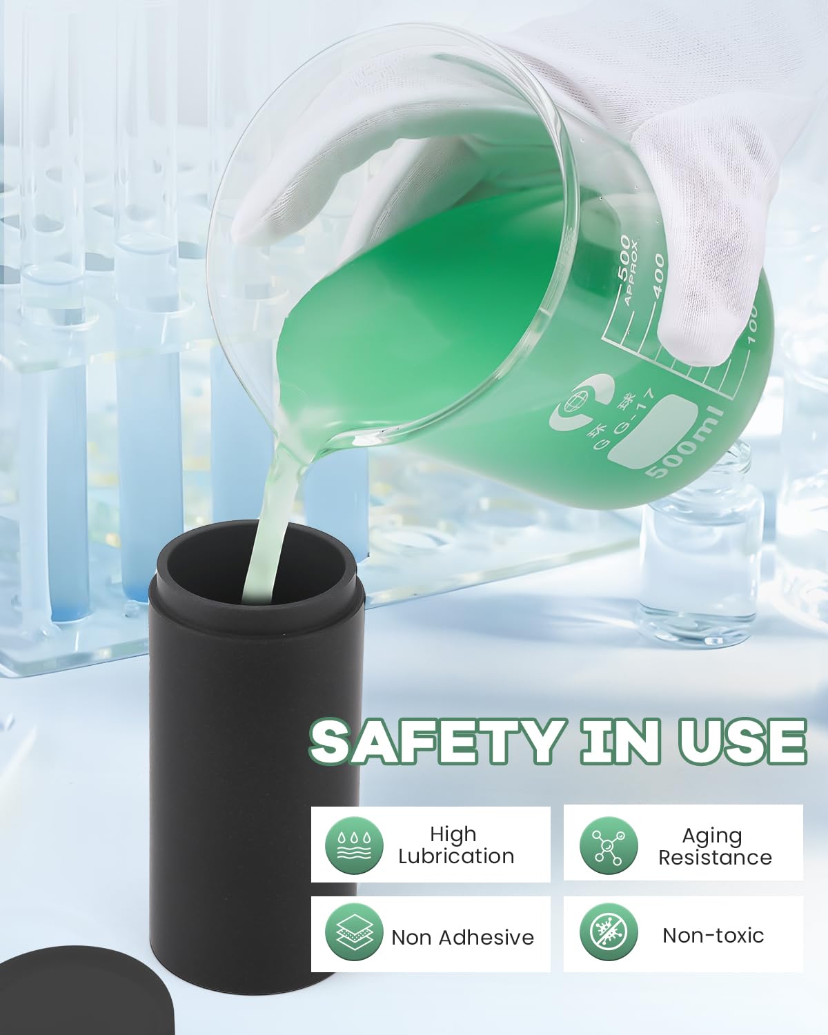 Huanyu Reactor autoclave de síntesis hidrotermal 250 ℃ 4MPa con recipiente forrado de PPL para laboratorio (50ml)