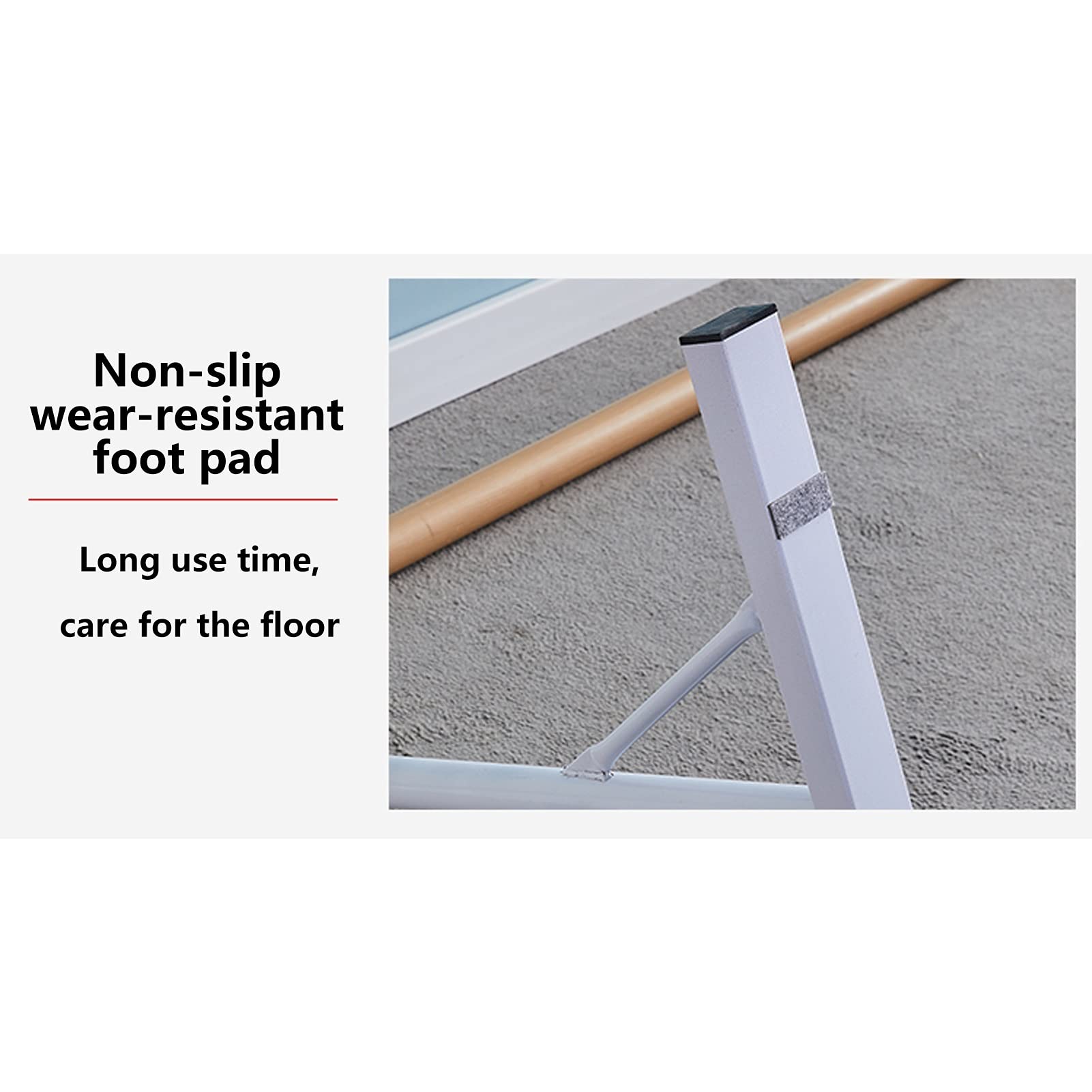 Portable Ballet Barre, 2m Adjustable Gymnastics Bar, Freestanding Dance Exercise Equipment for Home Fitness Flexibility Training