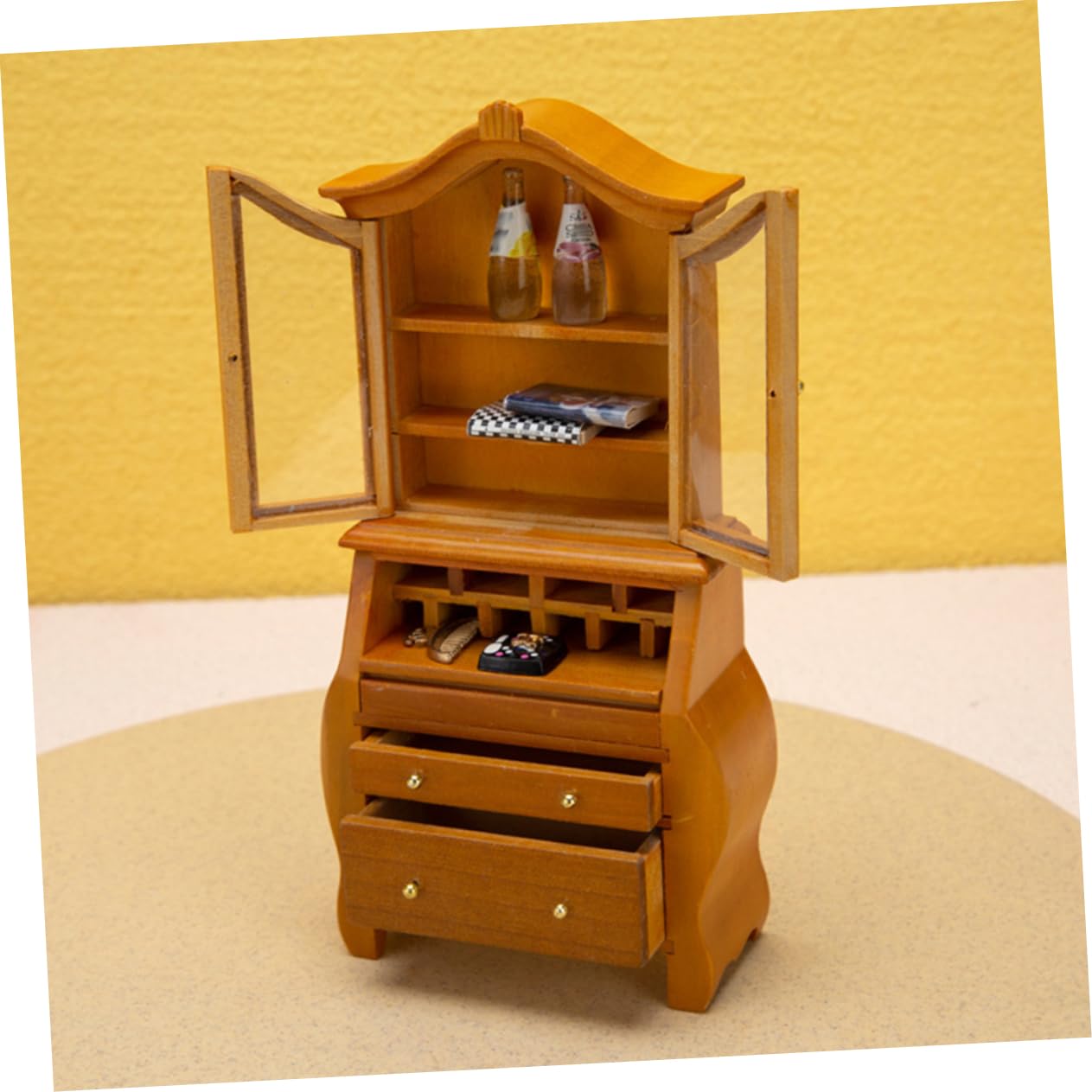 Estante Para Casa De Muñecas, Mini Estante De Madera 1:12, Modelo De