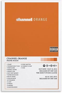 ZANLIART Frank Ocean - Channel Orange Album Cover Canvas Print Music Poster for Room Aesthetic Unframe12x18inch30x45cm