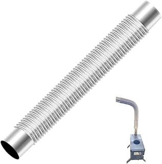 Oniissy Stove Pipe, Stainless Steel Flexible Flue Pipe Metal Stove Pipe, Wall Chimney Pipe Flue Chimney Extension for Wood Stoves, Camping Stove Pipe for Wood Log Burning Stove