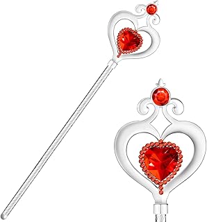 Angel Scepter Wand Princess Costume Wand (Silver-Red)