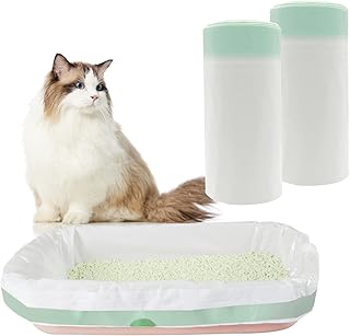 Cat Litter Liners, 20 Count Cat Litter Box Liners Large Drawstring Kitty Litter Pan Bags Extra-Thick Cat Waste Litter Bags for Pet Cat Litter Box (37" x 18")