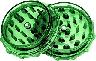 3 inch-Grinder, Green-Translucent, 2-Layer Grinder with Magnetic Lid, Compact & Portable, Suitable for Kitchen Use