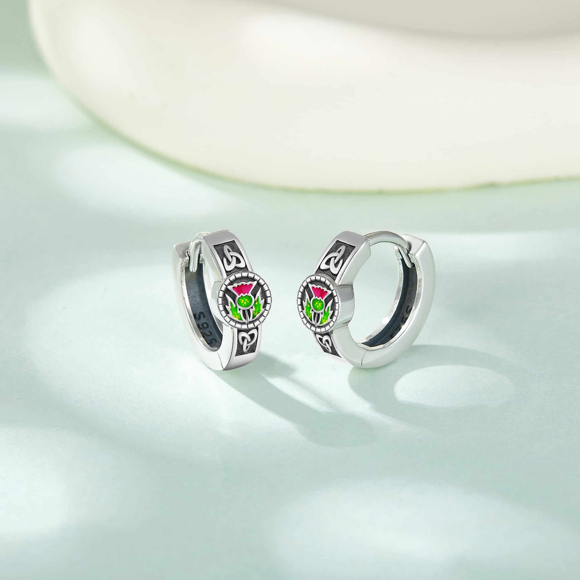 Creolen Klein Silber 925 Damen Herren Lebensbaum/Schildkröten/Hund/Katzen Mini Creolen Ohrringe Schmuck Geschenk