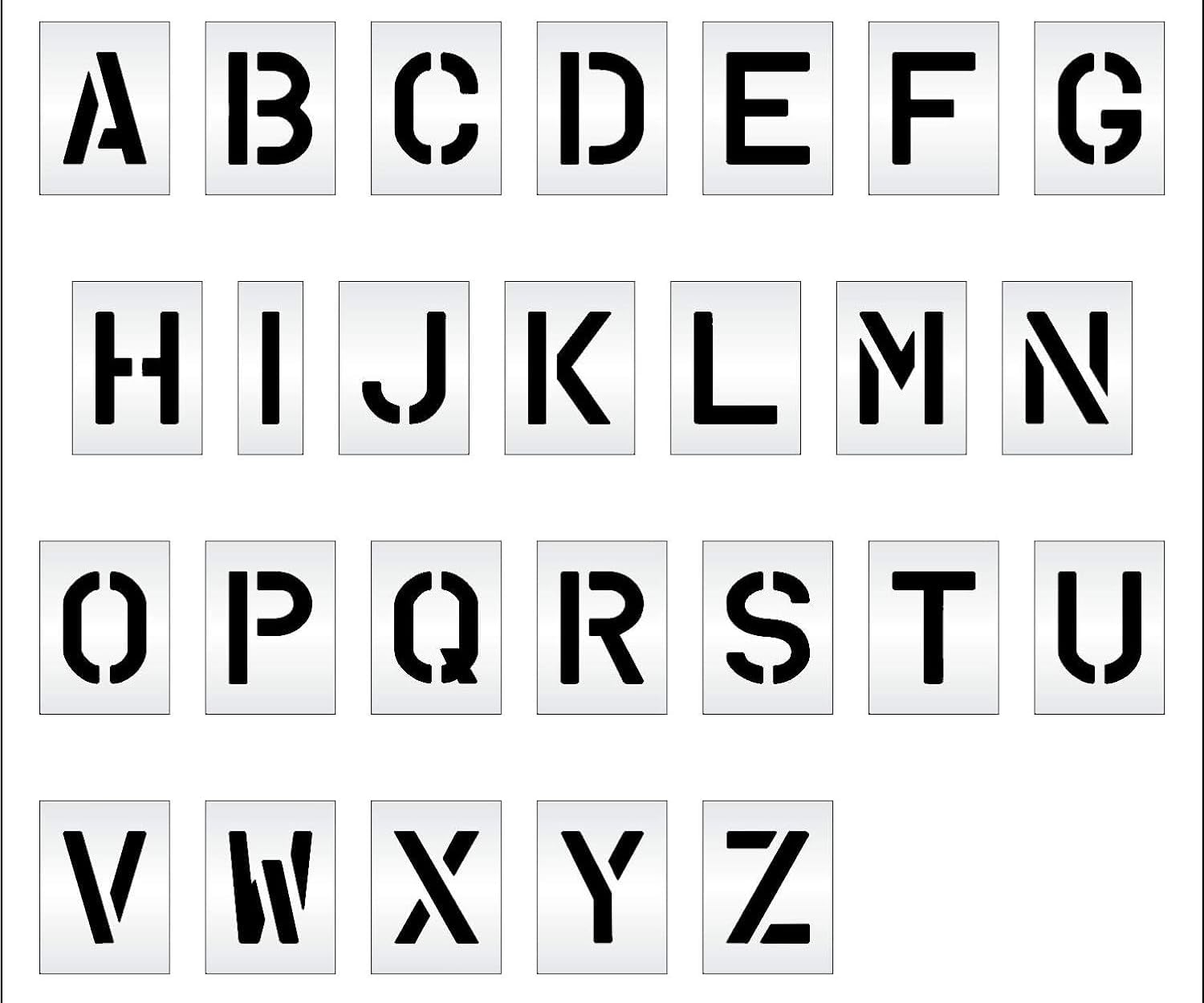 96 Inch Letter T Stencil 8 Foot Alphabet Characters for Department of Transportation and Asphalt Companies 3MM Thick and Reusable One Piece Made in The USA by Marketing Holders