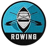 Rowing Patch for Clothes Crew Oar Shell Regatta Stroke – Embroidered Iron on Patch for Backpack Jacket...