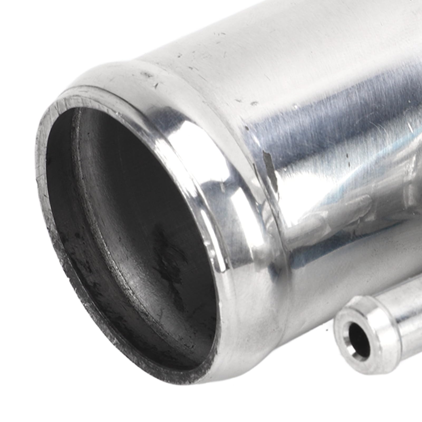 SIXRUN Wlew Chłodnicy Rzędowy T6061 Powierzchnia Polerowana Aluminium Wbudowany wąż Chłodnicy Wlew Wlewu 38 Mm 1 1 2 Cale OD Pokrywa Wyświetlacza Temperatury, Bara do Układu Chłodzenia Samochodu