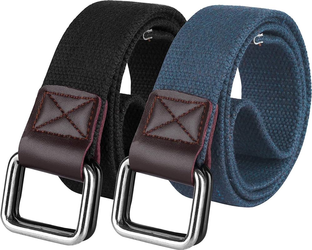 CH Cotton D ring buckle belt for men, Gifting solution, Leather free, light weight (Formal Casual Belt for Men)(C-image-3