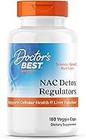 Vista 1 de Doctor's Best Nac Reguladores de desintoxicación con seleno excelente, sin OMG, vegetariano, sin gluten y soja, 180 cápsulas vegetales, 180
