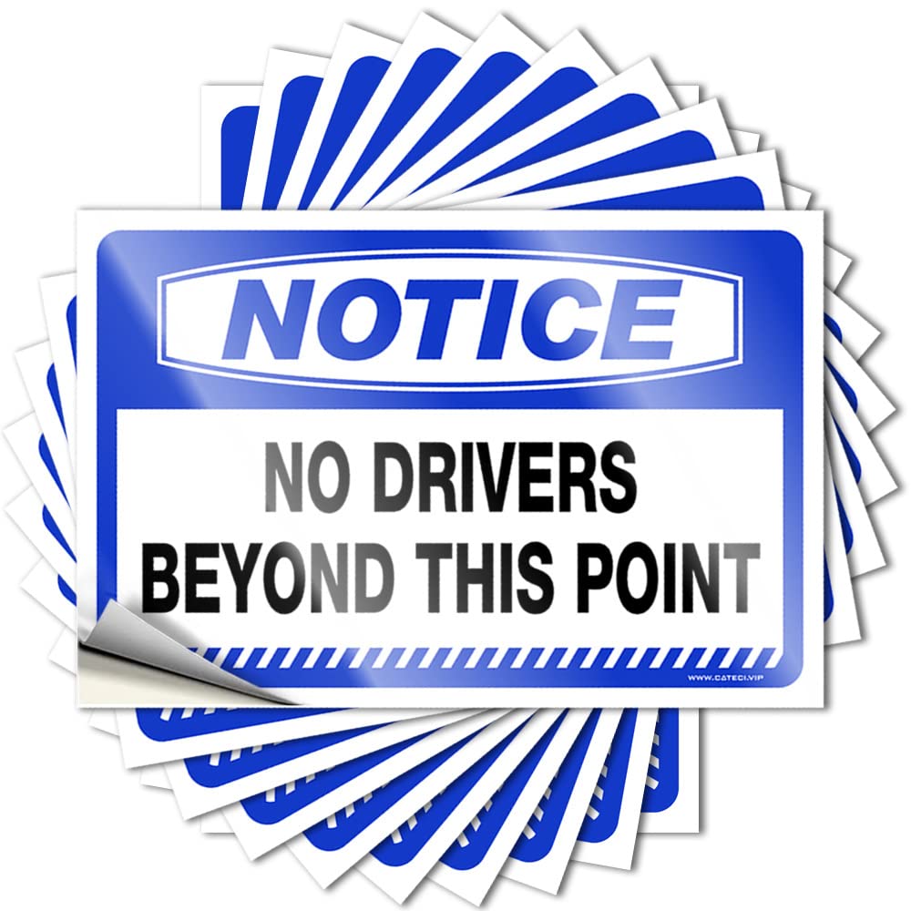 Notice No Drivers Beyond This Point Tattoos Outdoor Porch Decor | Motivational Cover Removable Decal Pack(12X18CM)
