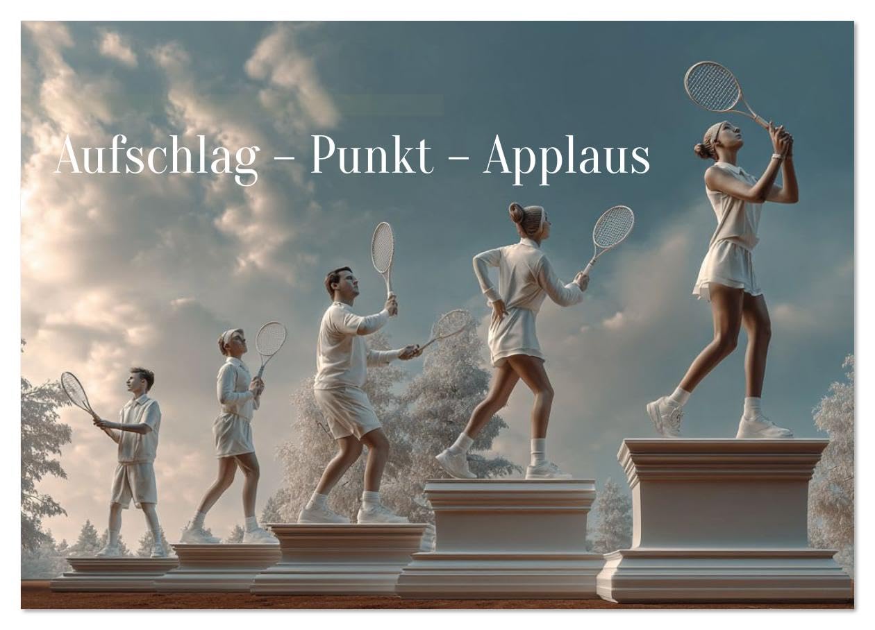 Aufschlag - Punkt - Applaus (Wandkalender 2026 DIN A3 quer), CALVENDO Monatskalender: Tennis Motive