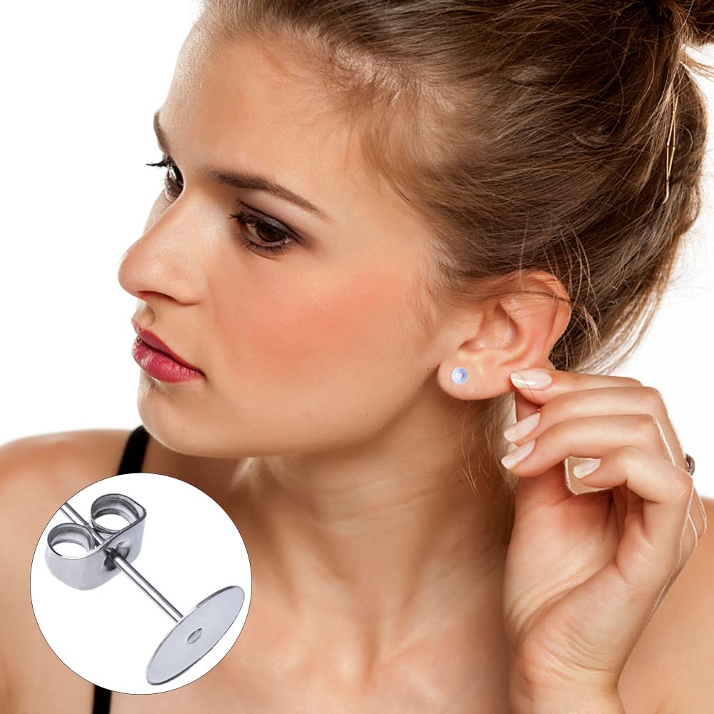 Lot De 200 Fermoirs Papillon Argent&eacute;s Pour Oreilles Perc&eacute;es