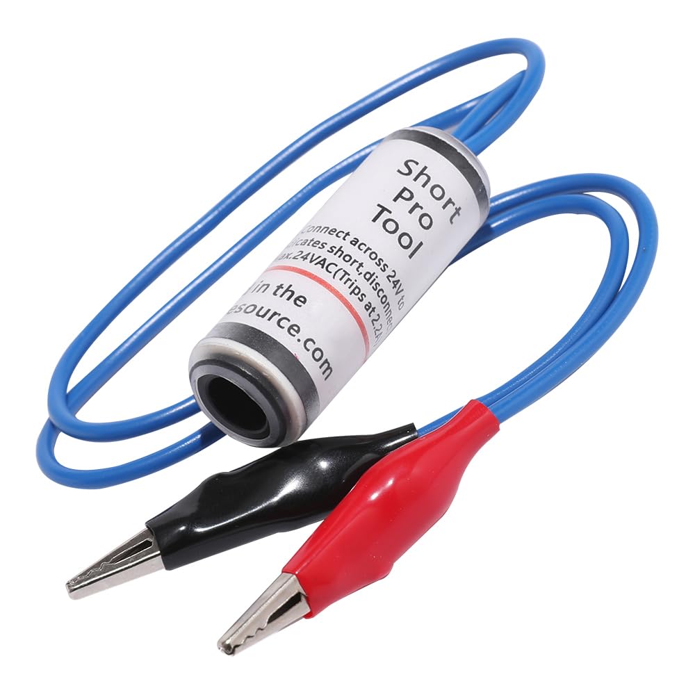 Short Pro Tool - Easy Used to Quickly Locate Shorts in 24 VAC Circuits, Automatic Reset, 12" Leads with Alligator Clips