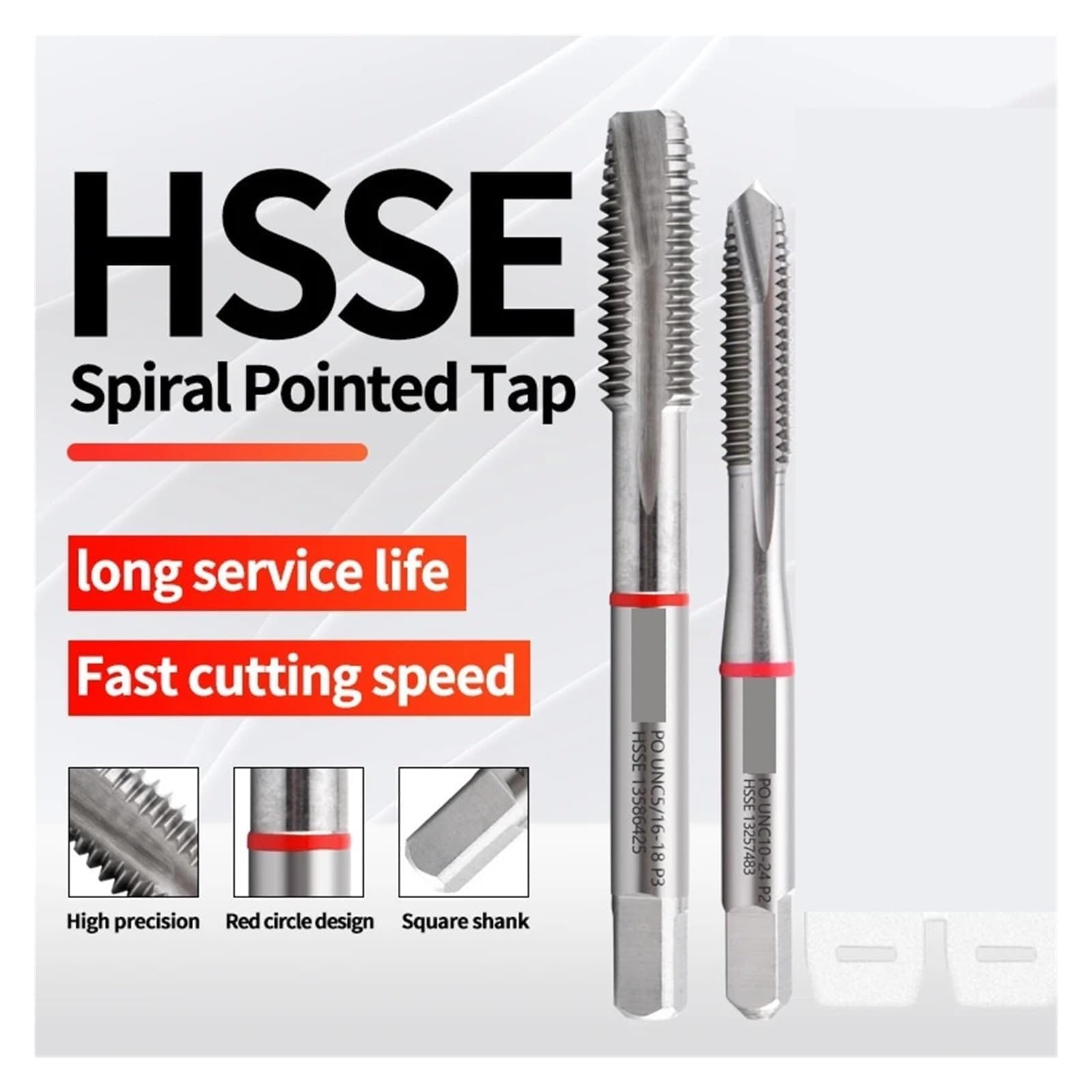 Grifo de rosca de tubo, grifos de rosca en espiral para UNC y UNF, opciones de metal duraderas para tuberías y grifos, múltiple, perfecto para aplicaciones de fontanería