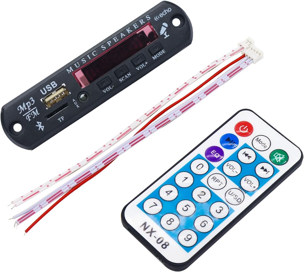 Electronic Spices Bluetooth Mp3 Usb Charging Port Fm Radio Player and Decoder Module With Remote Pack of 1pcs