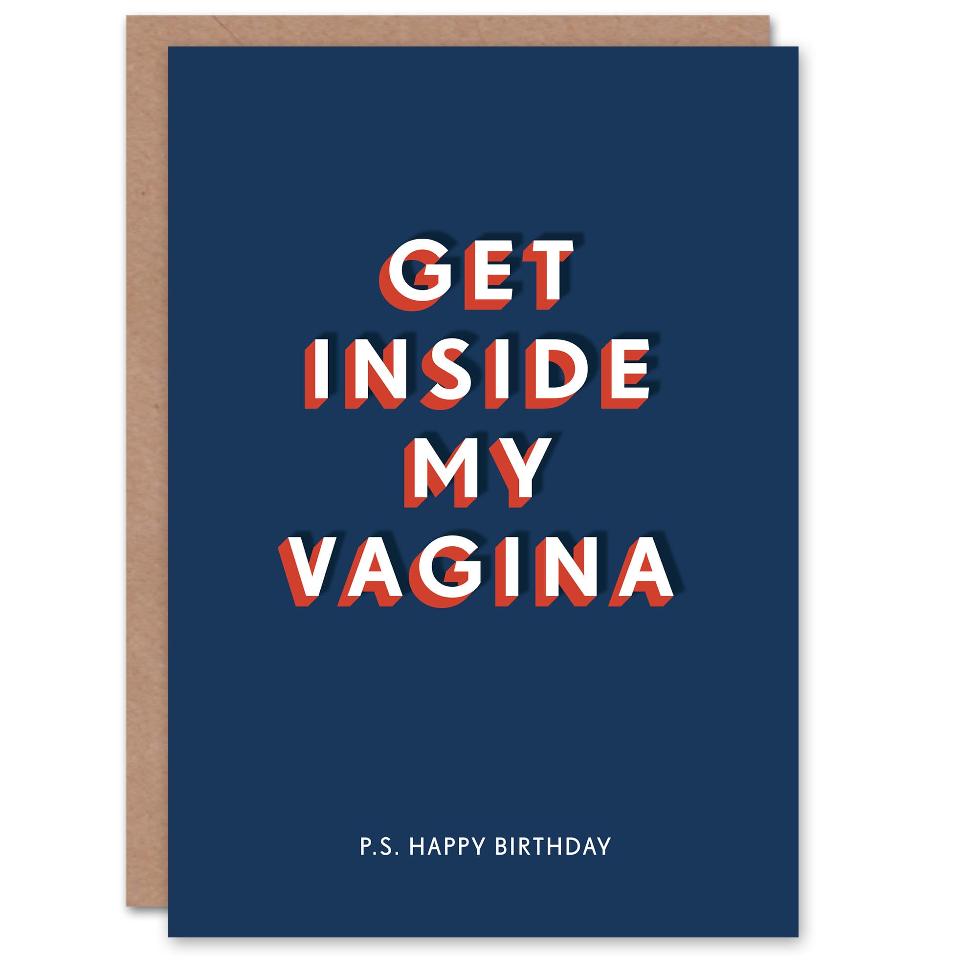 Artery8 Birthday Card Get Inside My V*gina For Him Husband Boyfriend Partner Fun Funny Humour Joke Greeting Card