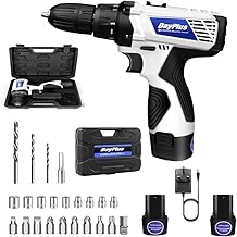 Akku-Bohrschrauber 16,8V Akkuschrauber Set mit 1500mAh Akku und 24tlg Zubehör, 45 N.m Max akku bohrmaschine, 2-Gang, Drehmoment auf 25+1 Stufen, Akku Bohrmaschine Schrauber mit LED Arbeitslicht