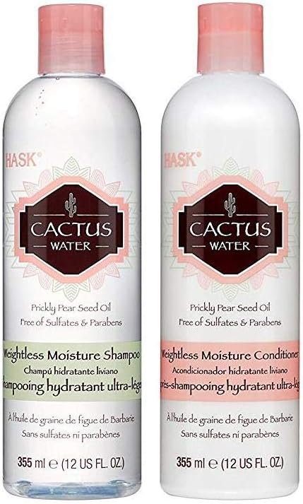 HaskCACTUS WATer Weightless Moisture shampoo 355ml and Conditioner 355mL