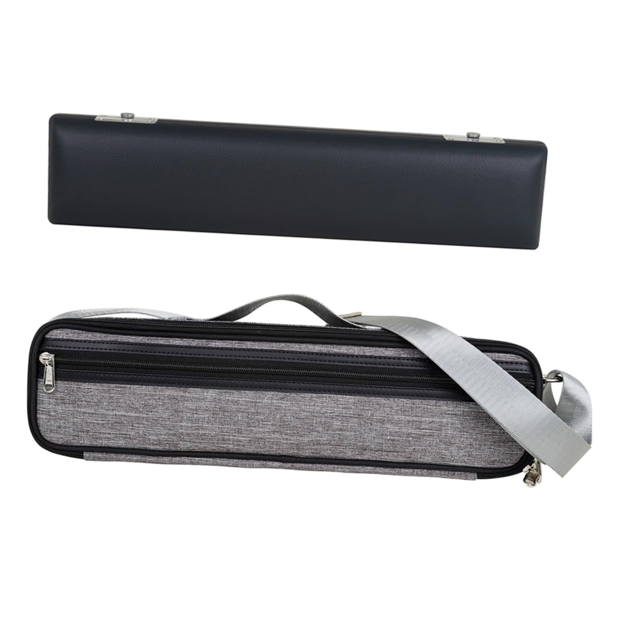ifundom Flötentaschen-set – Tragetasche Für 16/17-loch-blasinstrumente Isolierte Tasche Mit Taschen Ideal Für Schüler Grau
