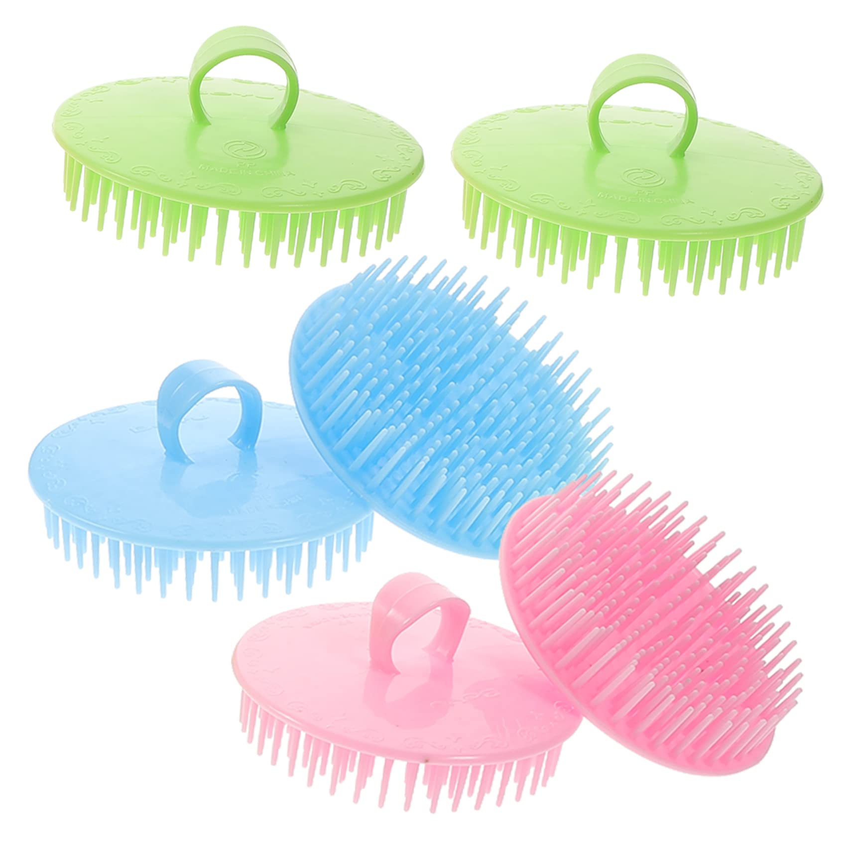 VALICLUD 3 Sätze Shampoo-bürste Haarbürste Kopfwäscher Shampoo-massagegerät Kopfhaut Reinigung Eber Waschen Friseur Bürsten Haarwaschpinsel Massagebürste Pp 6 Stück * 3