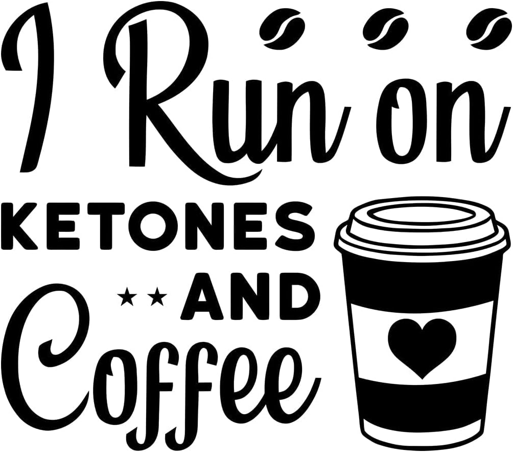 Lettering Stickers i Run on Ketones and Coffee 54.6x62.1cm Multi Color Selection Black