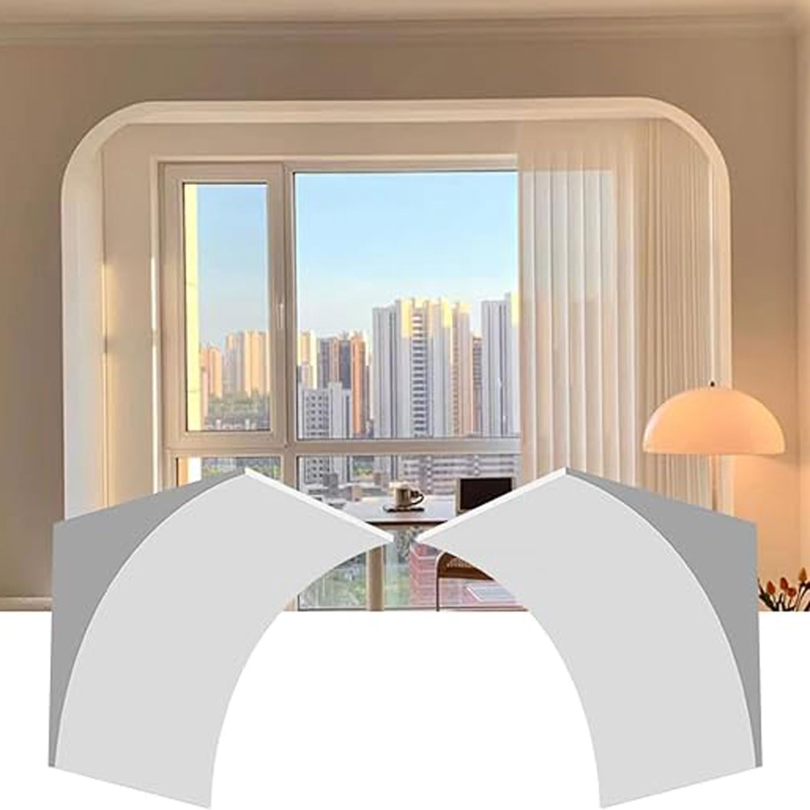 Kit de arco para puerta curva moldura premoldeada en espuma blanca de 2 piezas