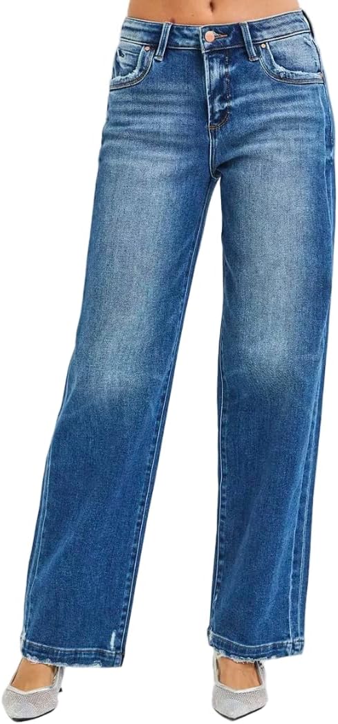 Risen Slouchy Jeans with Side Seam Detail- Ivory Gem