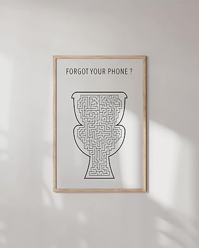 Miniatura 149 de HAUS AND HUES Decoración Divertida de Baño – Arte de Pared de Barba y Mullet, Letrero Humorístico de Baño, Impresión de Pared Divertida para Baño o