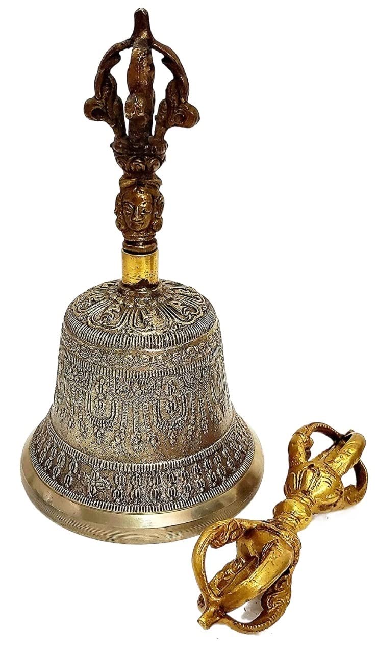Campana de meditación budista tibetana, campanas tibetanas, use esta campana for ayudar a la mente a entrar en un espacio tranquilo y meditativo for la meditación, la oración, el reiki, el estado de v