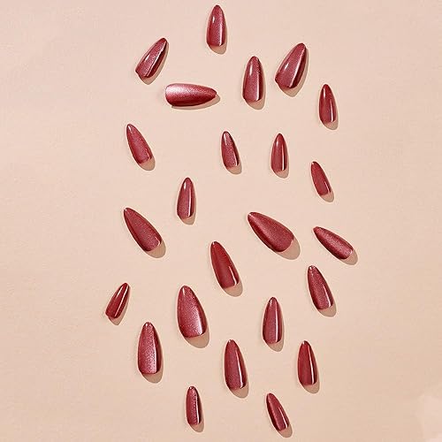 Miniatura 3 de Juego de 24 uñas postizas a presión color esmeralda, uñas postizas cortas a presión, uñas francesas con pegamento, cobertura completa, con diseño de