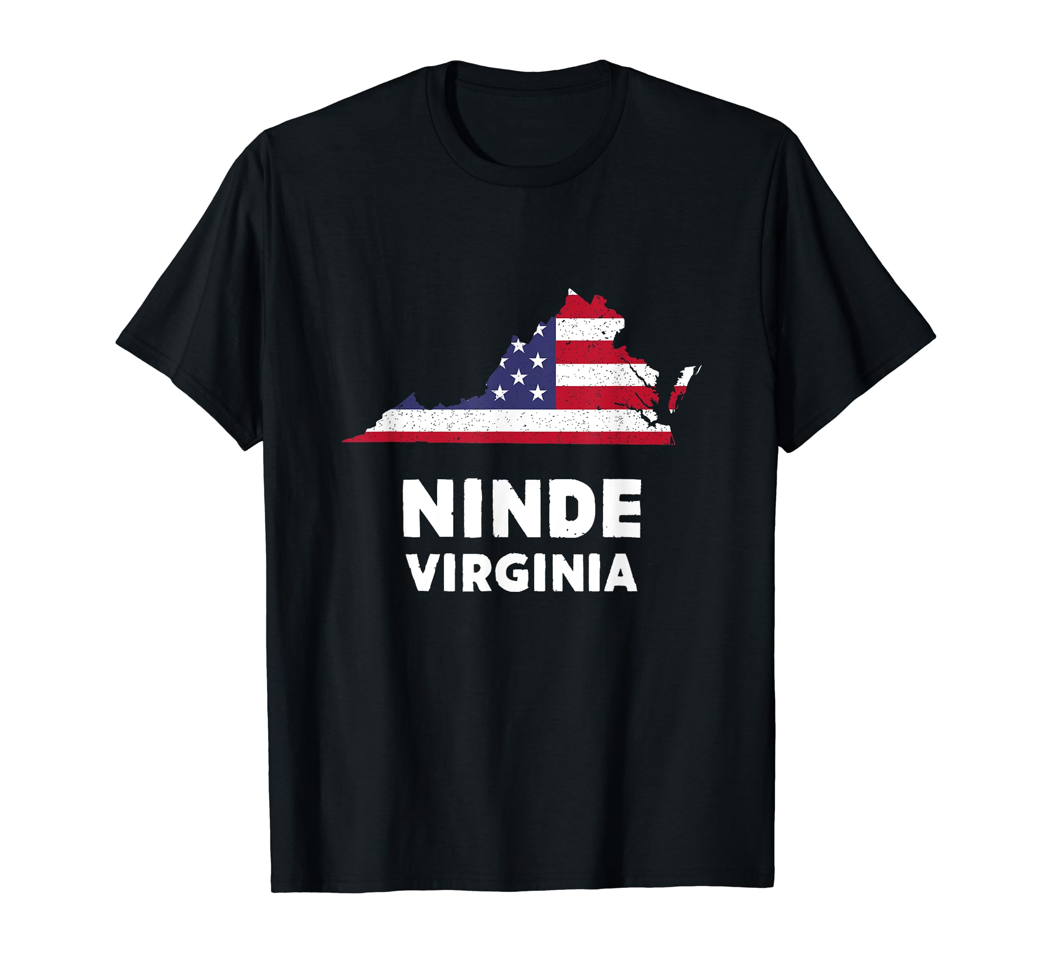 Distressed Patriotic USA Flag Ninde, Virginia T-Shirt