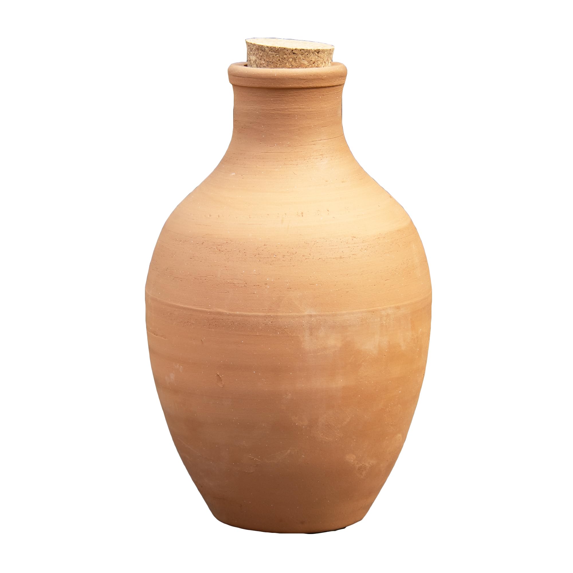 Olla Terracotta Irrigation Pot 15x26.5cm Handmade Corked Garden Watering Bottle