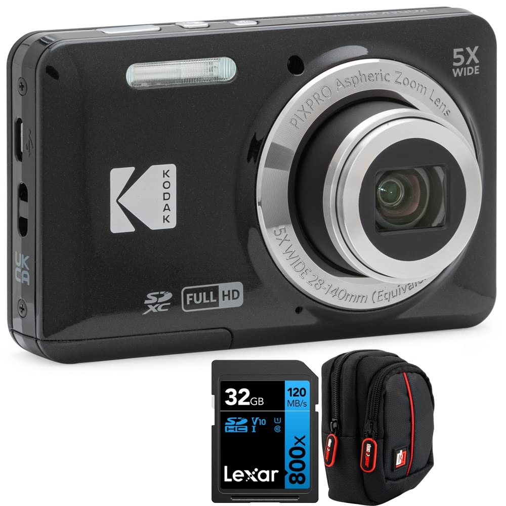 Amazon.com : Kodak PIXPRO FZ55 Digital Camera, Black Bundle with