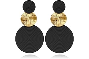 Retro Neon Black Gold Earrings: A Style Statement for the Bold and Fashionable