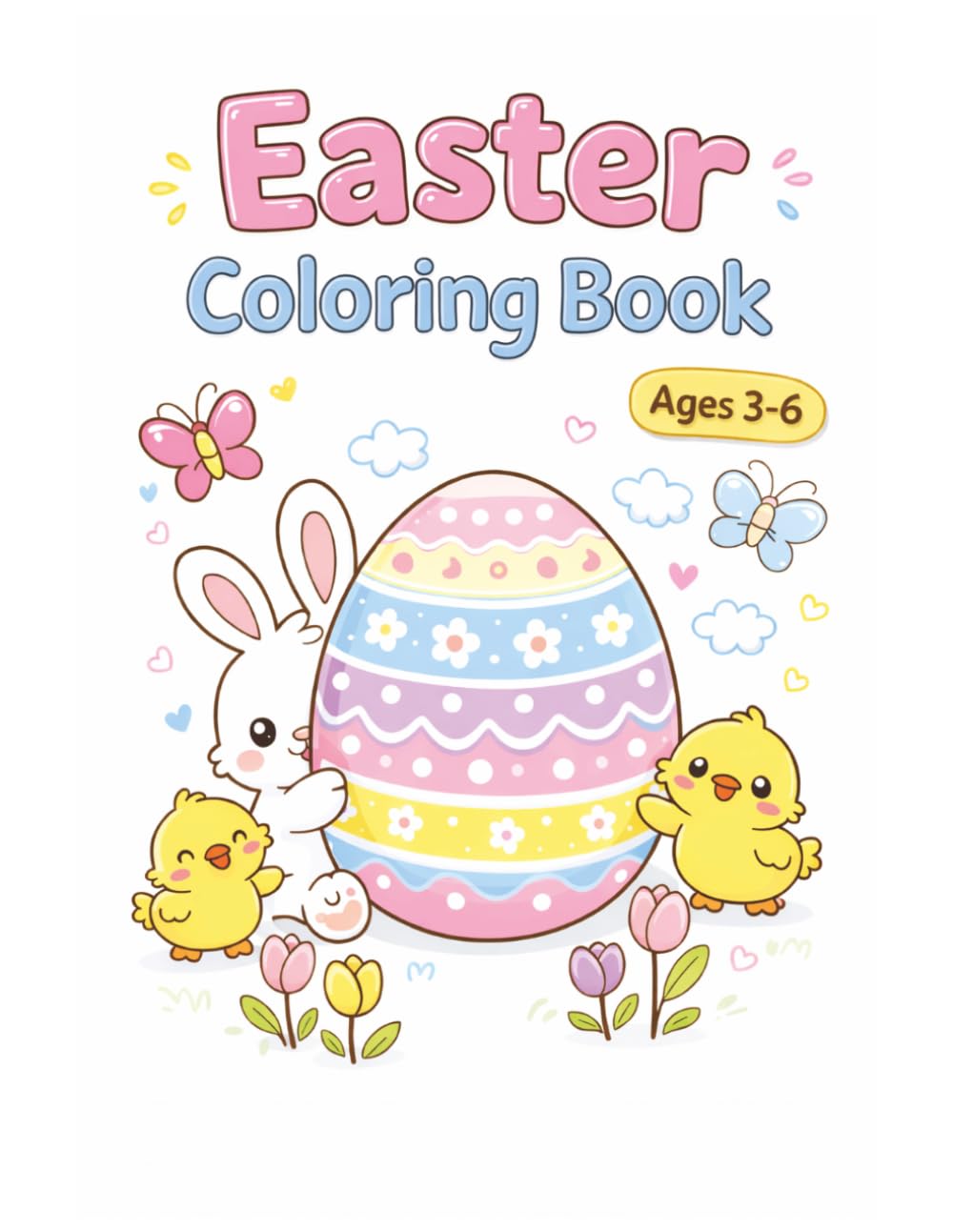 Easter Coloring Book for Kids Ages 3–6: Coloring Pages with extra Mazes, Spot the Difference and Fun with the Easter Bunny