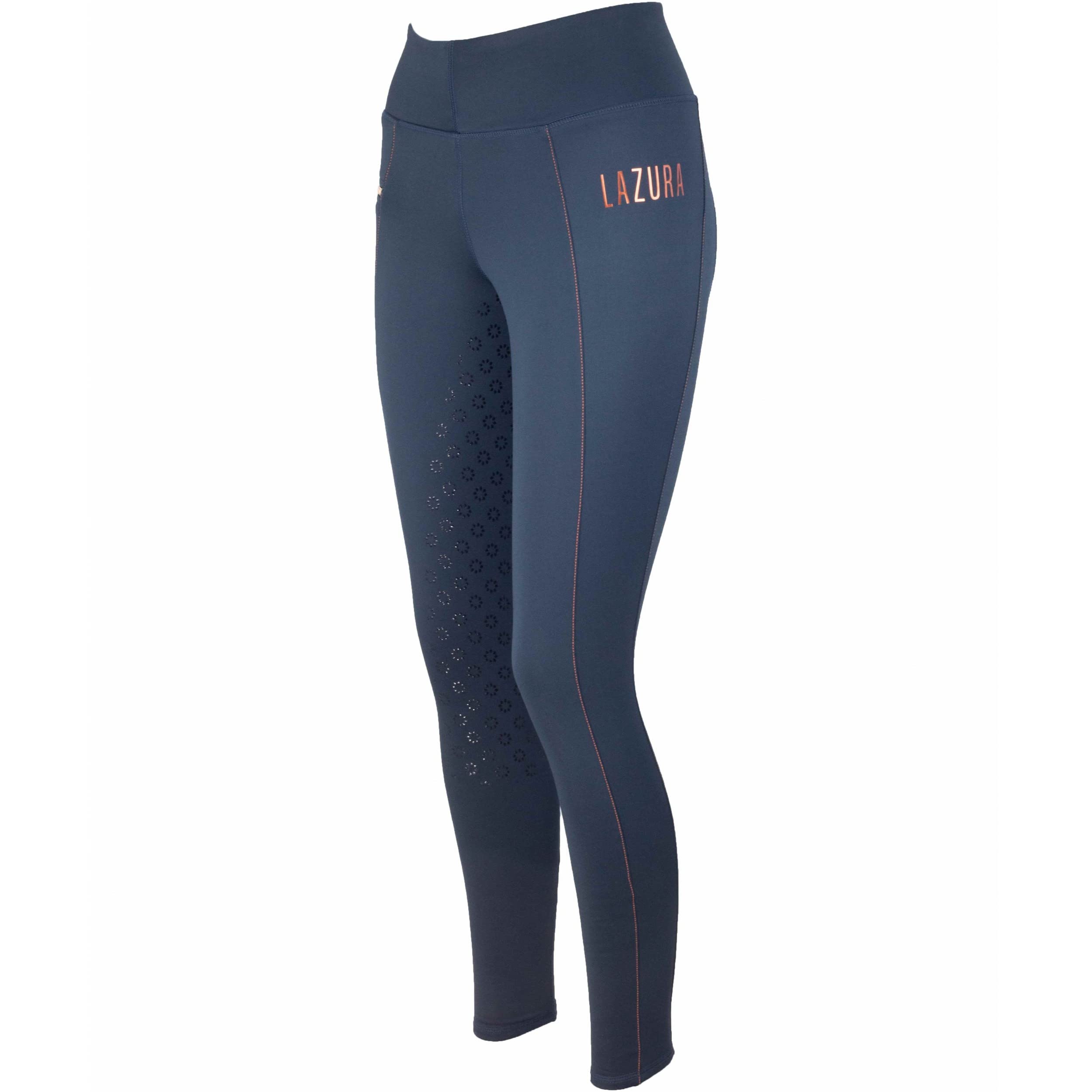 Lazura - Winter-Reitleggings für Damen & Kinder Lisa | Thermo-Leggings zum Reiten | mit Silikon-Vollbesatz & Handytasche | atmungsaktive Winter-Reithose | Reitbekleidung in vielen Farben & Größen