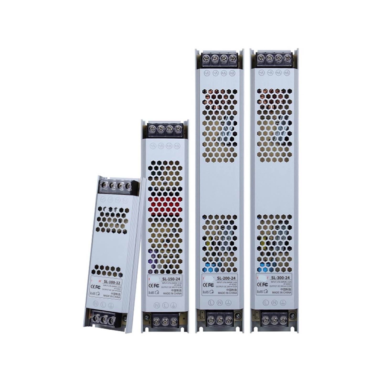 Transformateur 220V 12V SL-300-12V25A ultra-mince pour bande LED linéaire et caisson lumineux