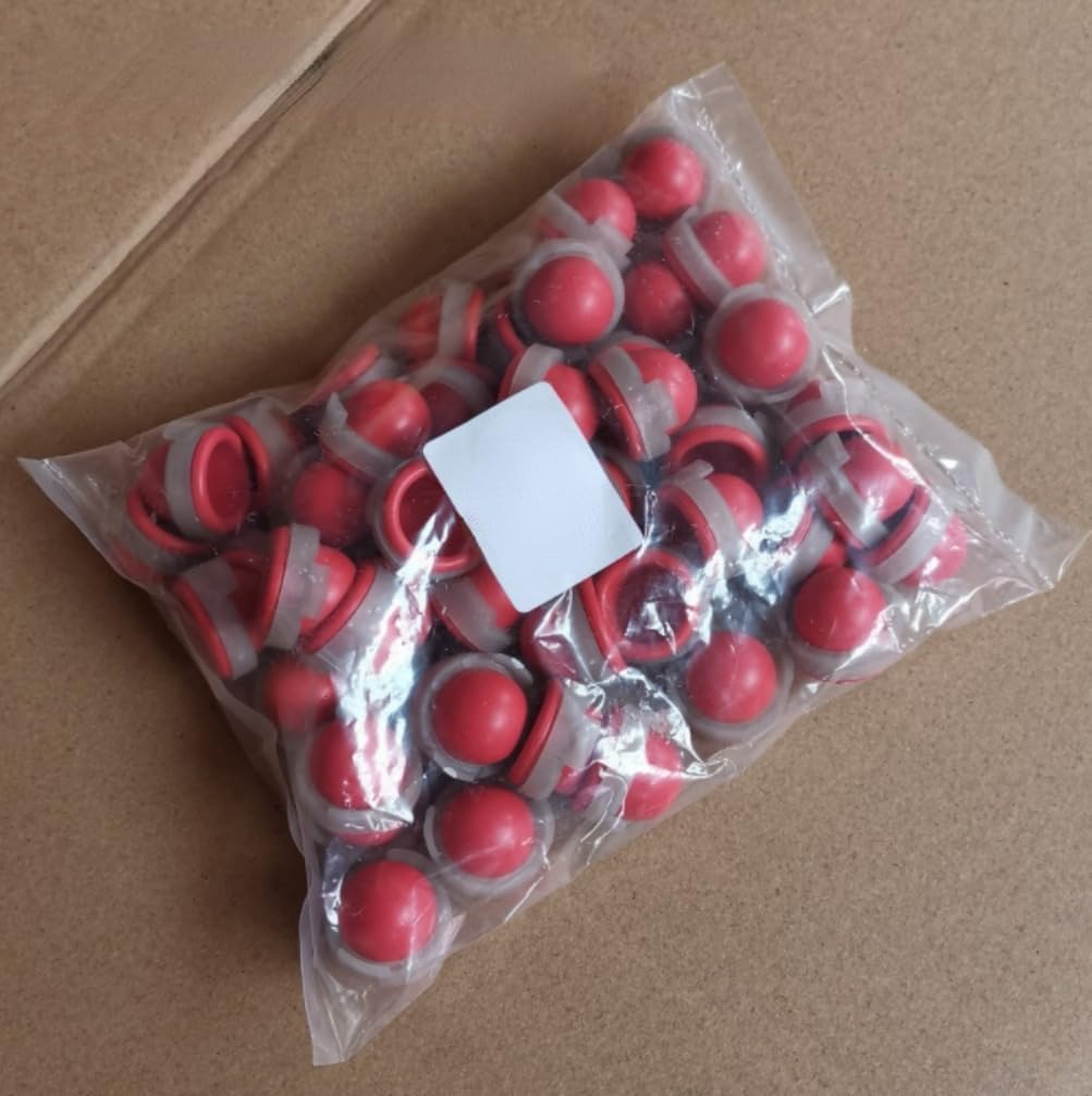 50pcs/Pack Primer Bulb Compatible with B&S 694394 494408 Engine Red Carburetor Oil Primer Bulb Pump Cup