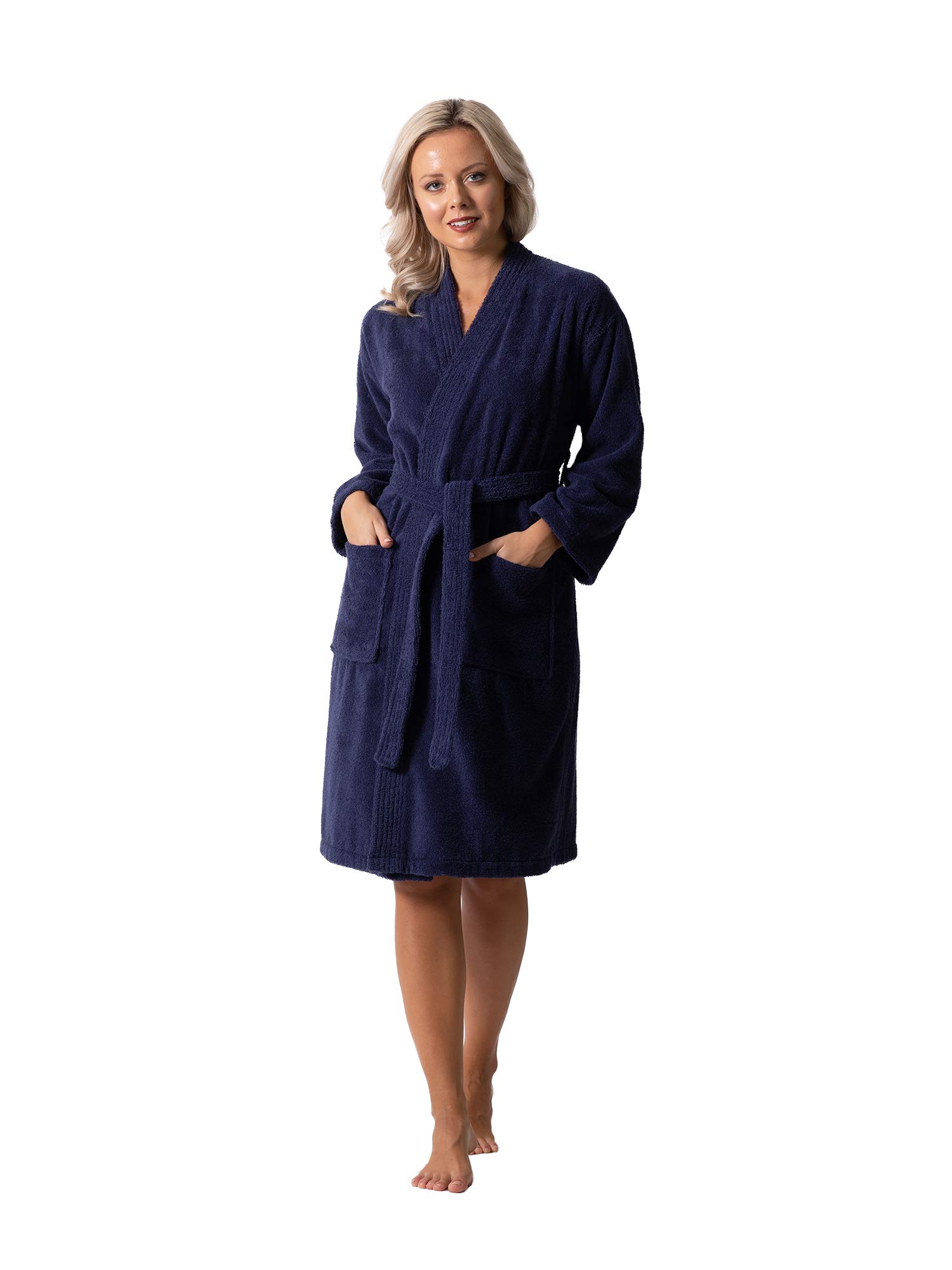 Luxurious Turkish Terry Kimono Collar Super-Soft Terry Absorbent Bathrobes for Women