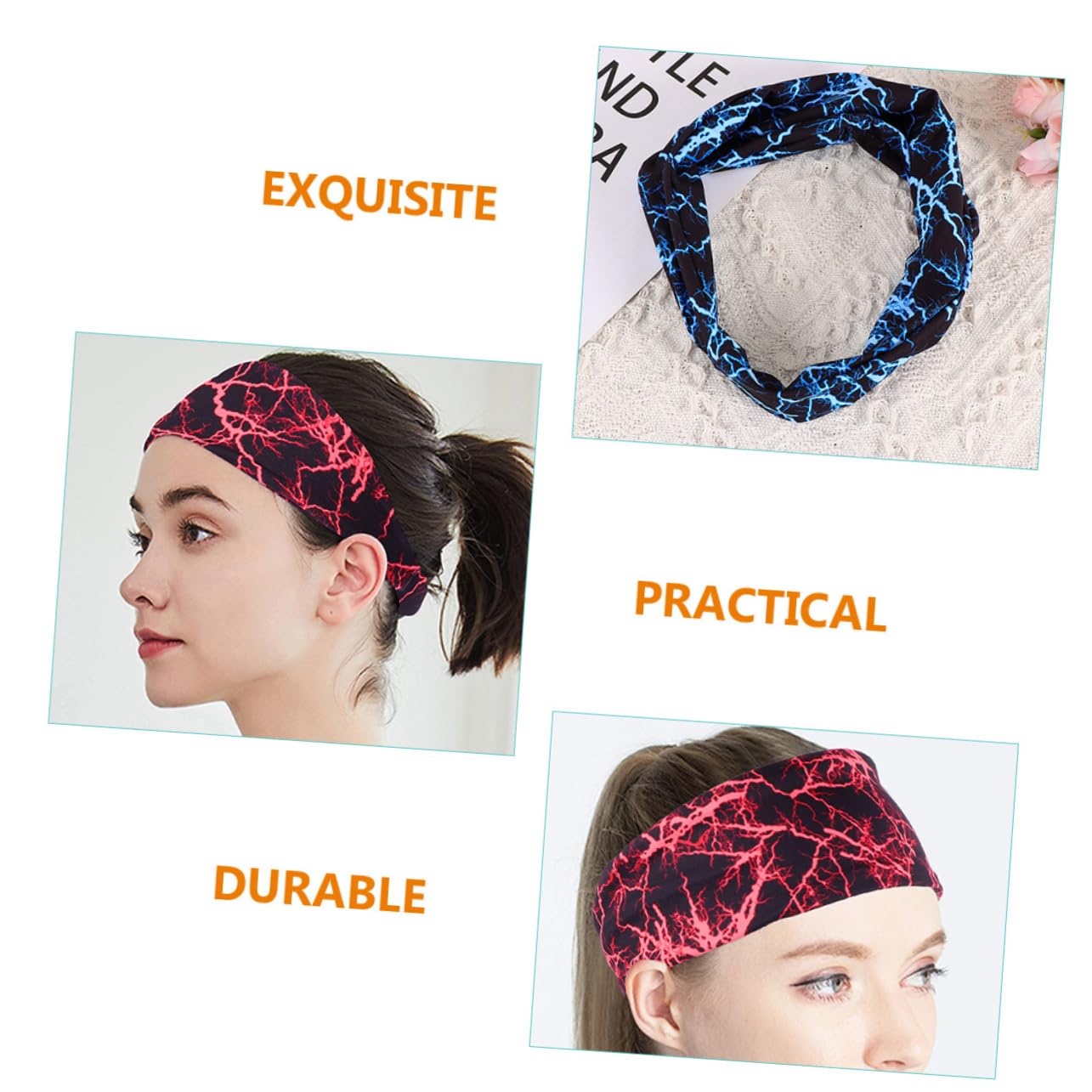 BESPORTBLE 10pezzi Fasce Per Elastiche Multi-funzione Per Allenamento Fasce Sportive Assorbenti Sudore Per Attività Fisica e Occasioni Speciali