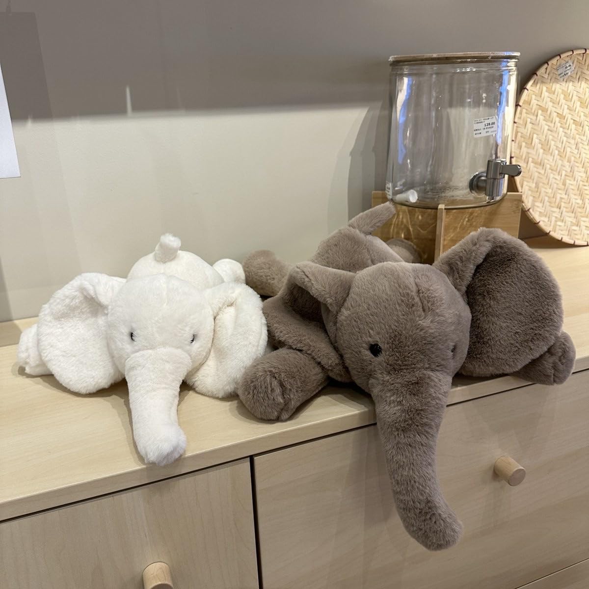 Elephant Stuffed Animal, Cute Stuffed Elephant Plush Toy for Kid, 21.7" Soft Huggable Birthday for Baby Girl Boy (White)