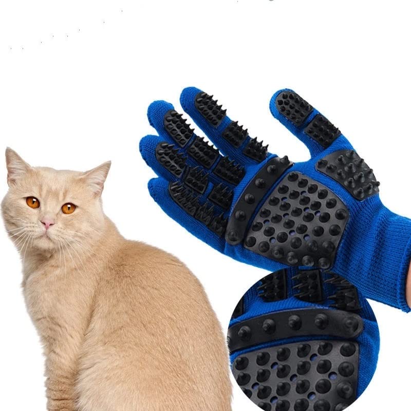Pet Brush, Pet Brush Pet Glove Cat Grooming Glove Cat Hair Deshedding Brush Gloves Dog Comb for Cats Bath Clean Massage Hair Remover Brushes Gentle Pet Brushes(Pink)