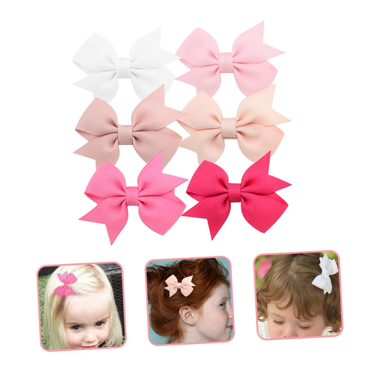 ibasenice 60pezzi Fermagli Per Fiocco Per Ragazze Accessori Eleganti Per Neonate Clip Decorativi Per Tutte Le Occasioni