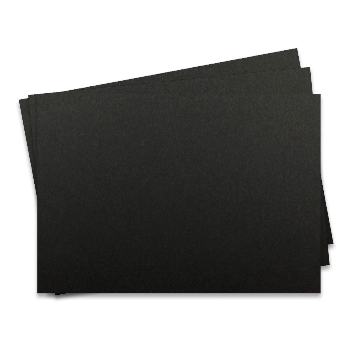 500x Einzelkarten Set mit Briefumschlägen DIN A6 / C6 in Schwarz - 14,8 x 10,5 cm - ohne Falz