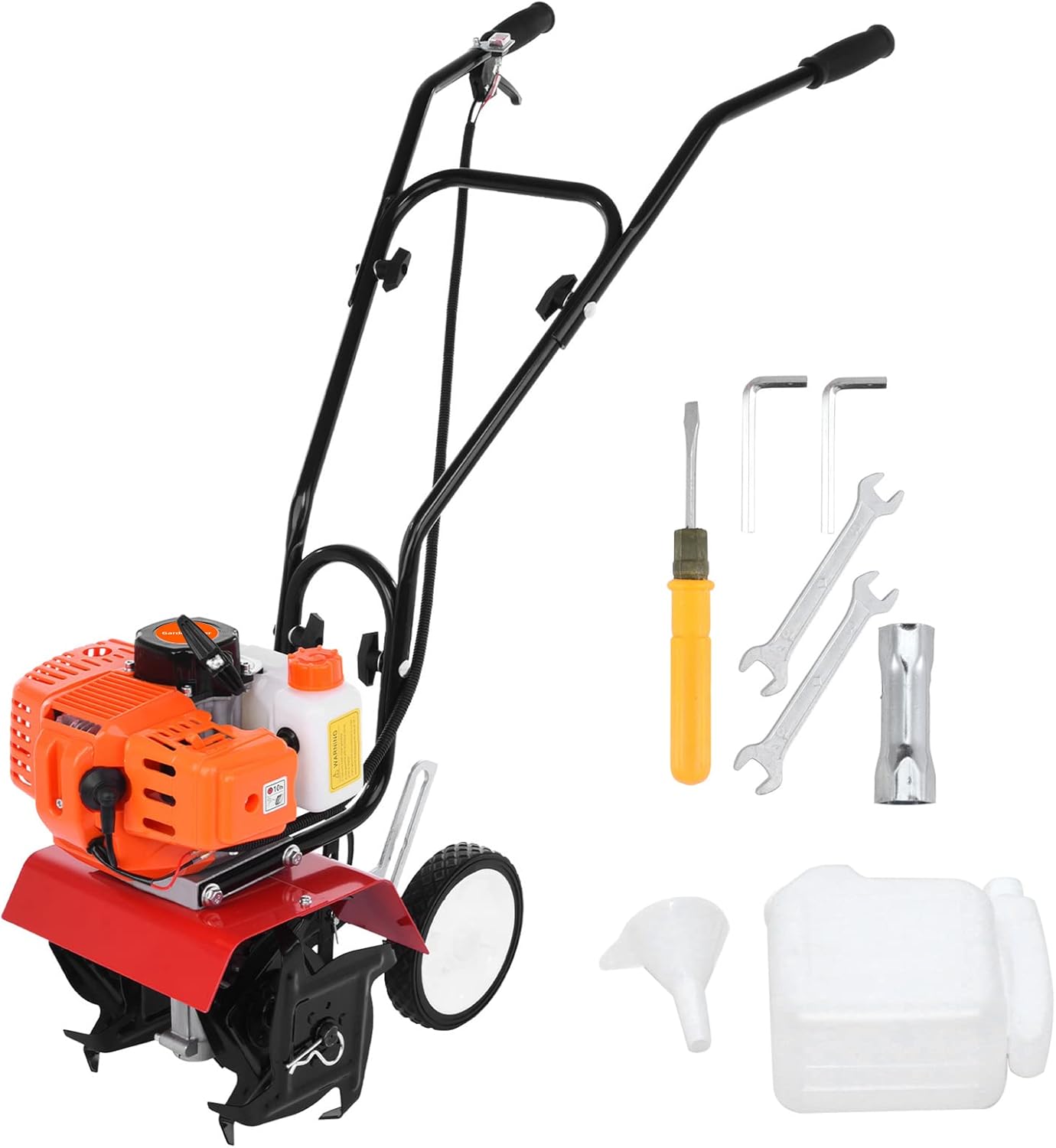 Garden Tiller, Petrol Cultivator 2 Stroke 9000RPM 1.2L