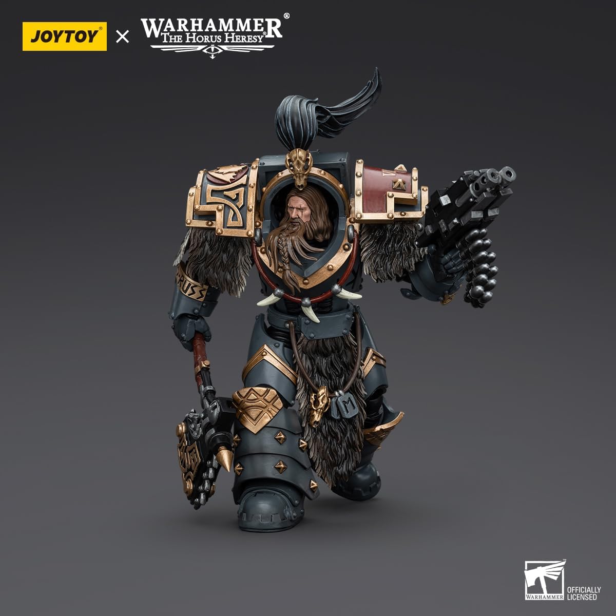 JOYTOY 1/18 Action Figures - Warhammer The Horus Heresy Space Wolves Varagyr Wolf Guard Squad Varagyr Terminator 2-5‘’,Classic Character,Collectible,Age 15 and Above