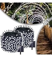 2PK 240LED 95FT Solar Christmas String Lights Outdoor Waterproof ...